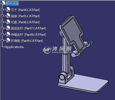 簡約創(chuàng)意手機支架模型設計圖與設計理念